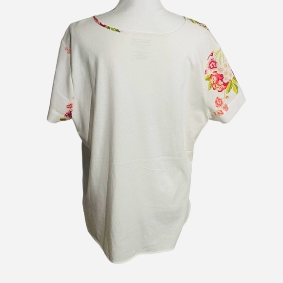 Van Heusen Cream and Pink Floral Top - Picture 4 of 5